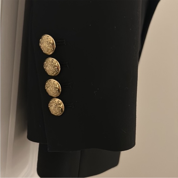 Black VERONICA BEARD Empire Double-Breasted Blazer - Black - Size 2 - Picture 3 of 6